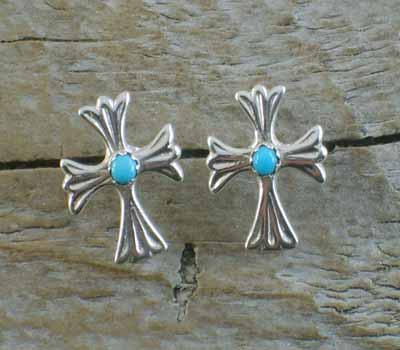 Sterling Silver Cross Earrings